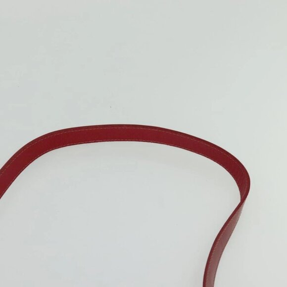 Burberrys Shoulder Bag Leather Red Gold - Picture 11 of 14